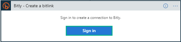 Azure Logic App - Bitly Connector Sign In Option